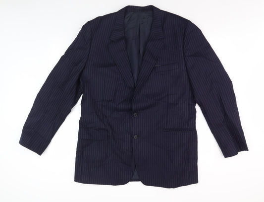 Gieves & Hawkes Men's Blue Striped Blazer Size 44