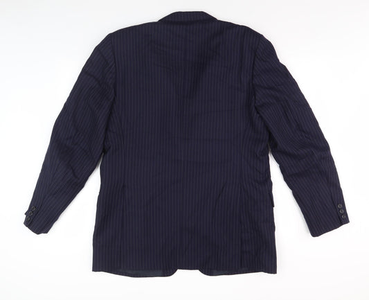Gieves & Hawkes Men's Blue Striped Blazer Size 44