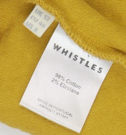 Whistles Yellow Tunic, Women's UK 12, Casual Spring Top
