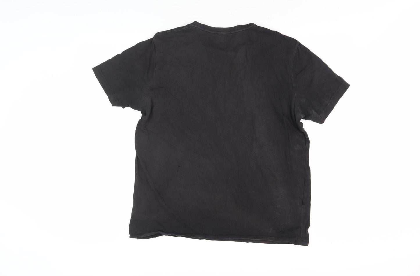 Puma Men's Black T-Shirt, Size L, Logo Accent