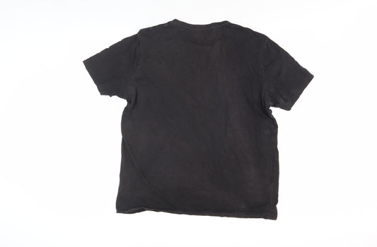 Puma Men's Black T-Shirt, Size L, Logo Accent