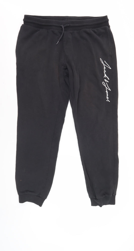Jack & Jones Men's Black Jogger Trousers 2XL