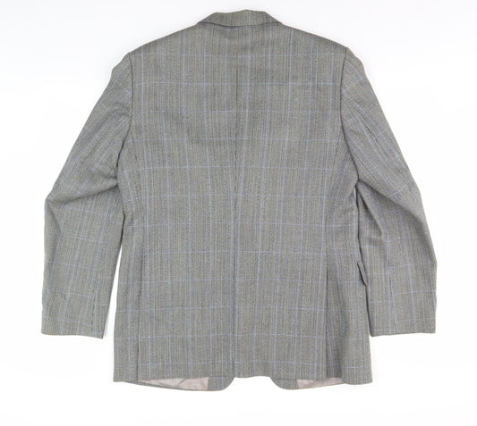 Magee Men's Grey Check Wool Blazer 40 Regular