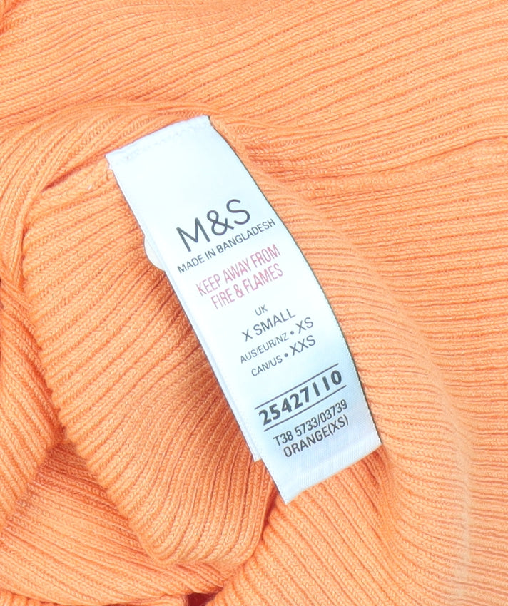 Marks and Spencer Women's XS Orange Jersey Top