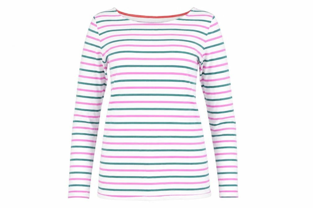 Womens UK Size 8 Boden Multicoloured 100% Cotton T-Shirt