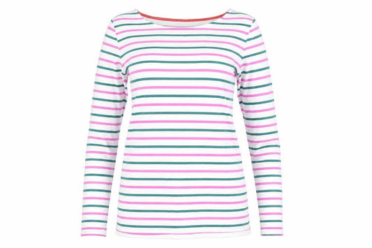 Womens UK Size 8 Boden Multicoloured 100% Cotton T-Shirt