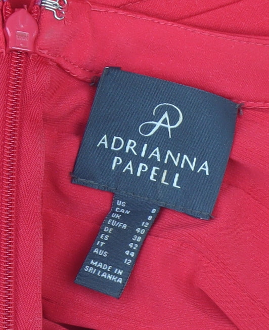 Adrianna Papell Red Sleeveless Dress Size 12