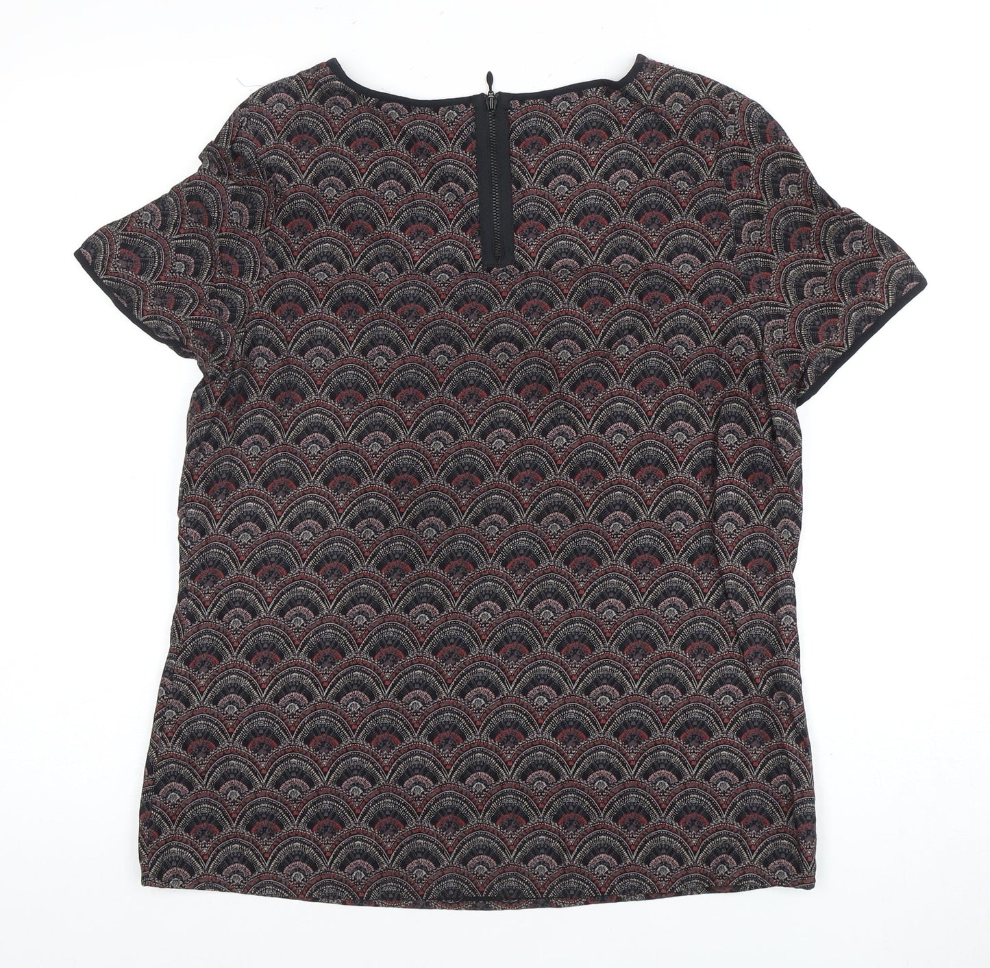 Marks and Spencer Women's Black Geometric Top UK 12