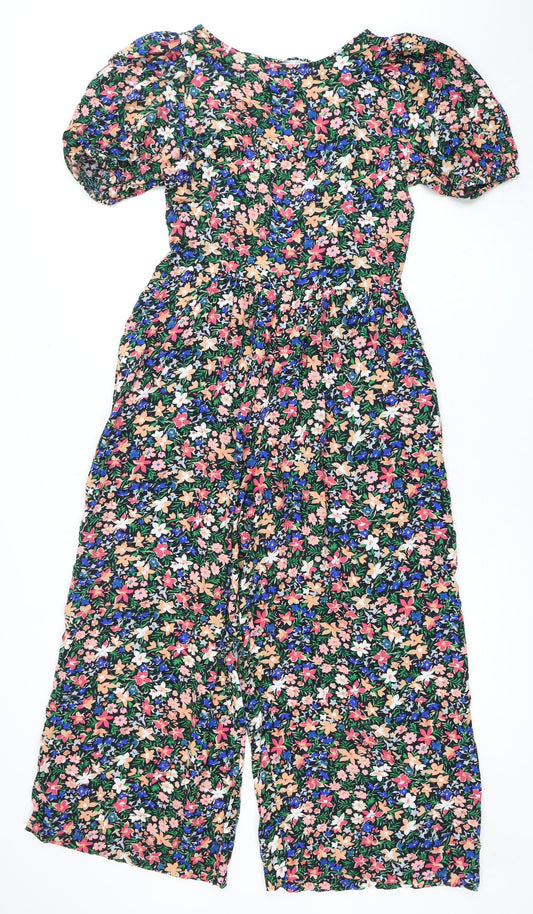 ASOS Women's Multicoloured Floral Playsuit Size 8