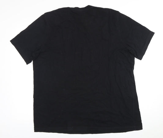 Arka Unisex Black 2XL Basic T-Shirt, 100% Cotton