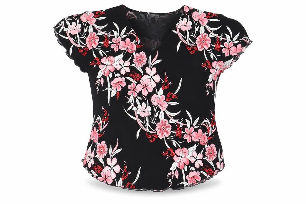 Womens UK Size L BASSINI Black Polyester Blend Blouse