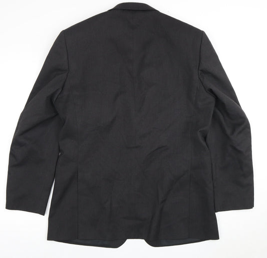 Burton Men's Black Blazer, 42 R, Regular Fit, Formal