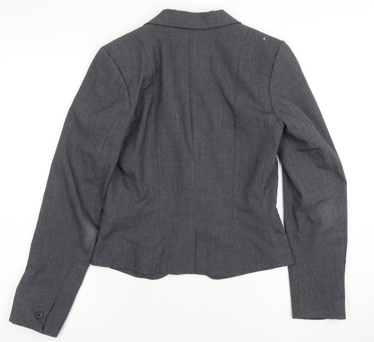 H&M Grey Women's Slim Fit Suit Jacket UK 6