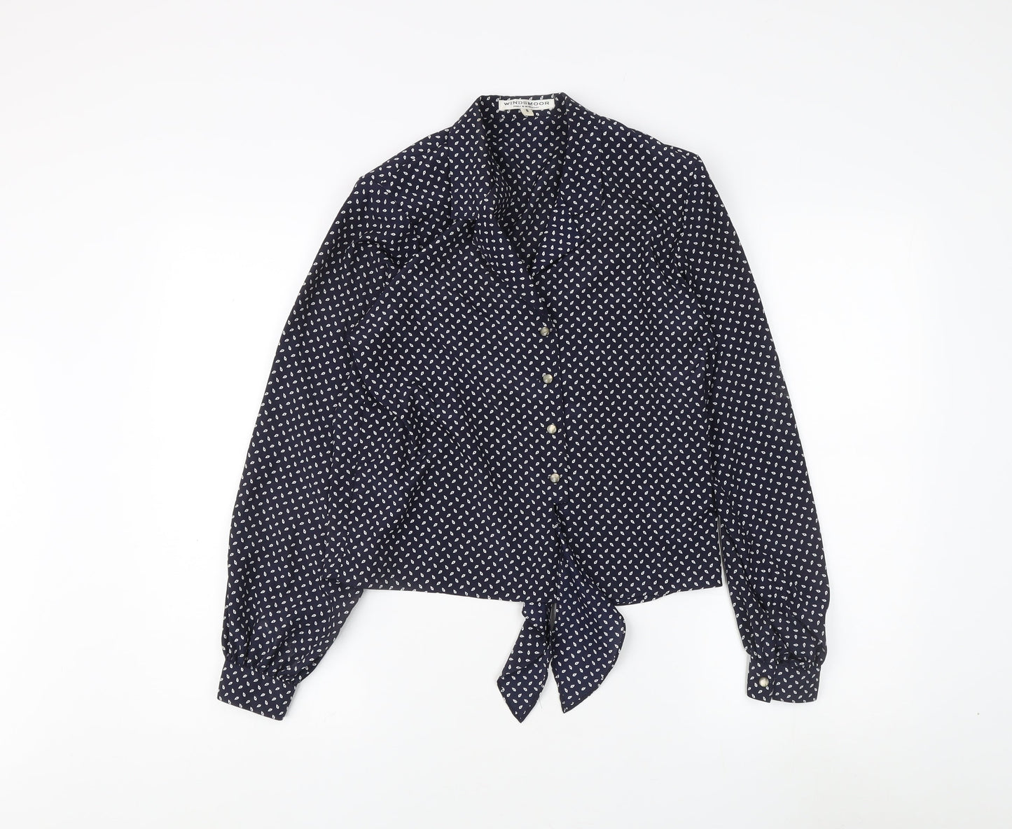 Windsmoor Women's Blue Geometric Blouse Size 8