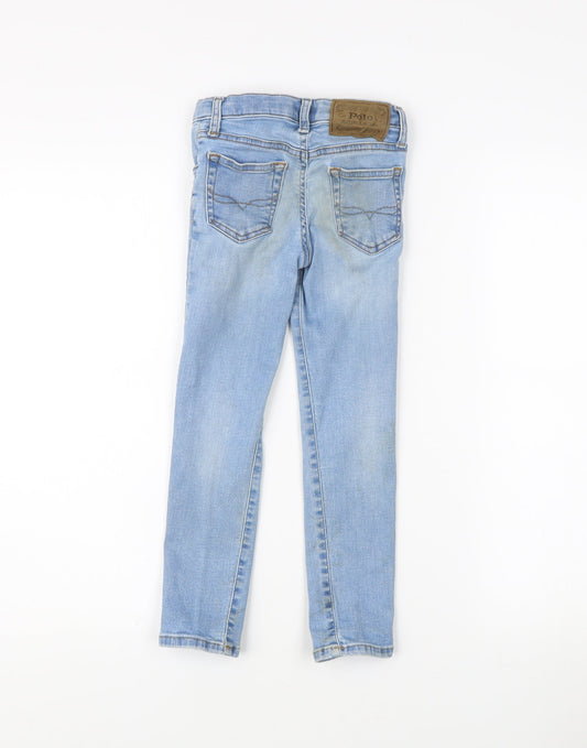 Polo Ralph Lauren Girls Light Blue Straight Jeans, Size 9 Years
