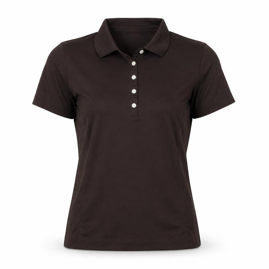 Womens UK Size M Nike Brown Polyester Polo