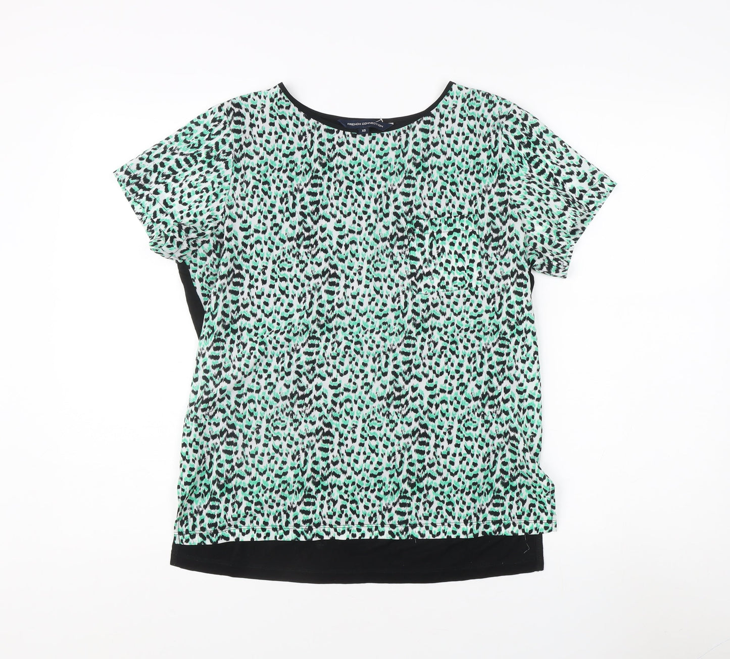 French Connection Women’s Multicoloured XS T-Shirt, Animal Print