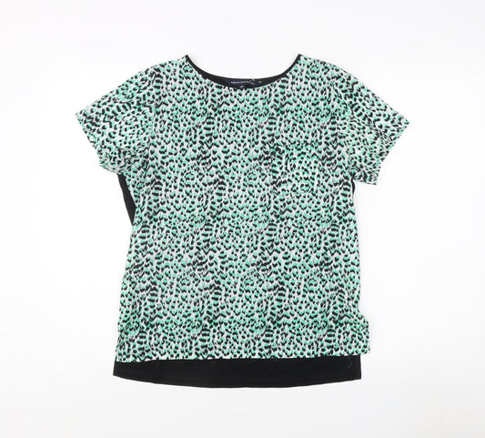 French Connection Women’s Multicoloured XS T-Shirt, Animal Print