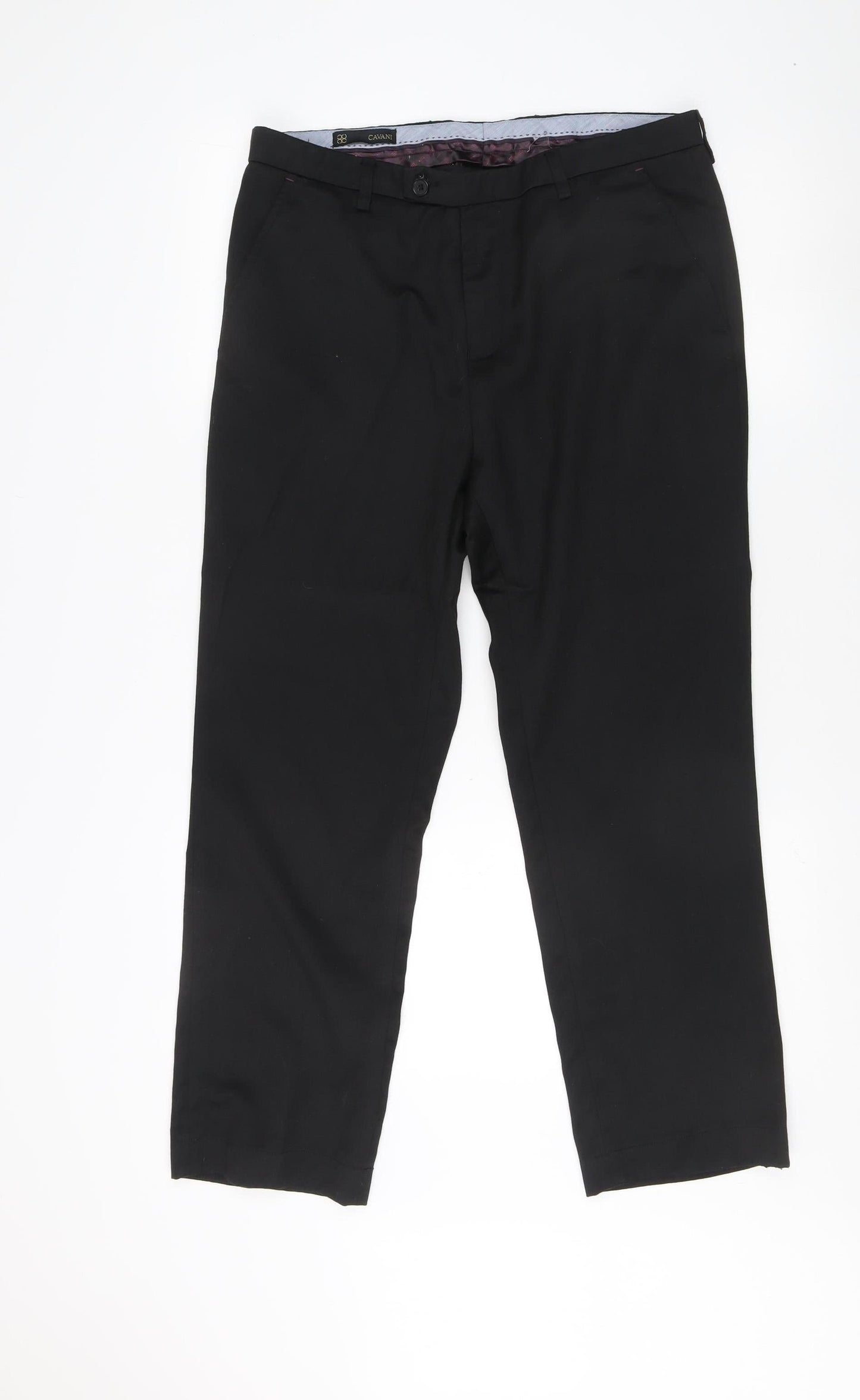 Cavani Black Men's Dress Pants 34 Straight-Leg