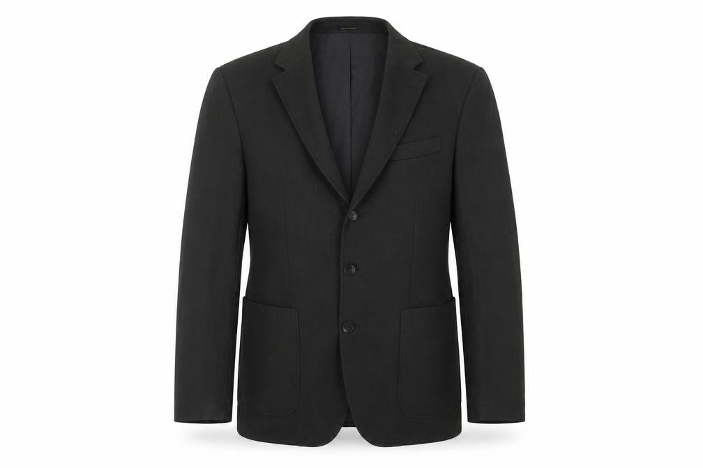 Mens 40 Chest Regular Massimo Dutti Black Two-Button Blazer