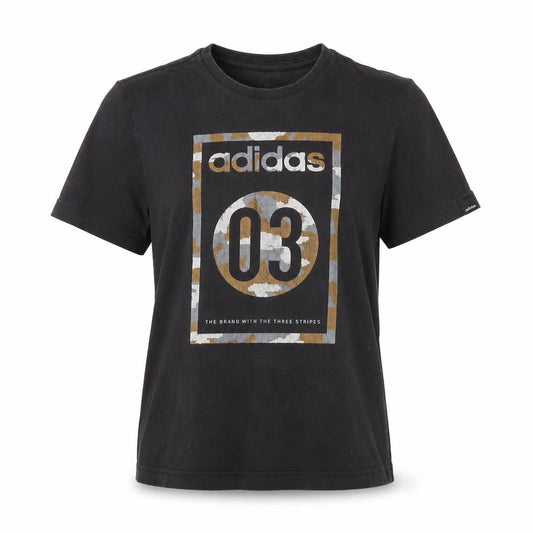 Unisex Adultss UK Size 12 adidas Black Cotton T-Shirt