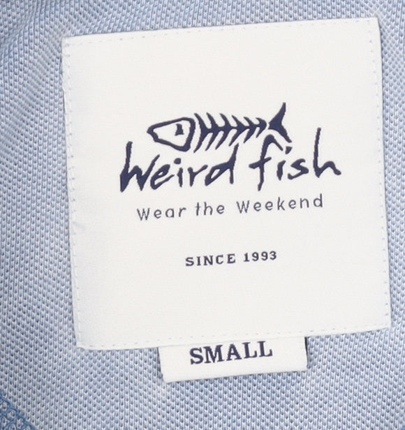 Weird Fish Men's Blue Polo - Small, Casual Cotton