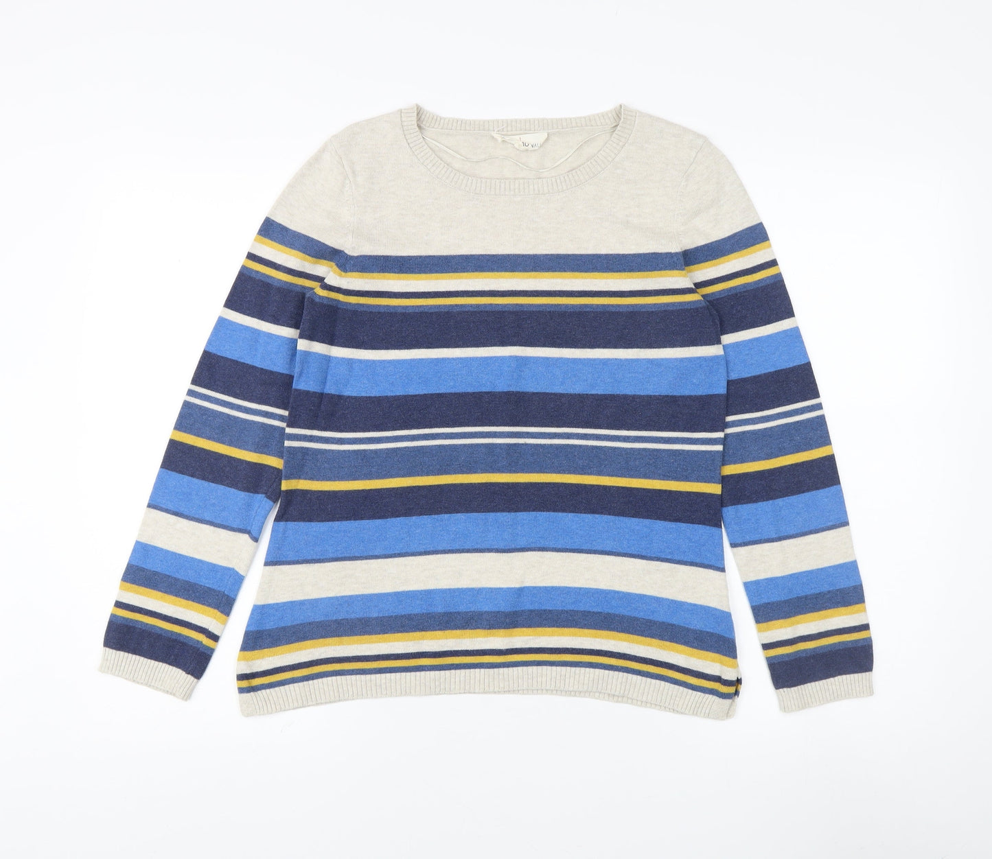 Seasalt Cornwall Women's Blue Striped Jumper Size 10