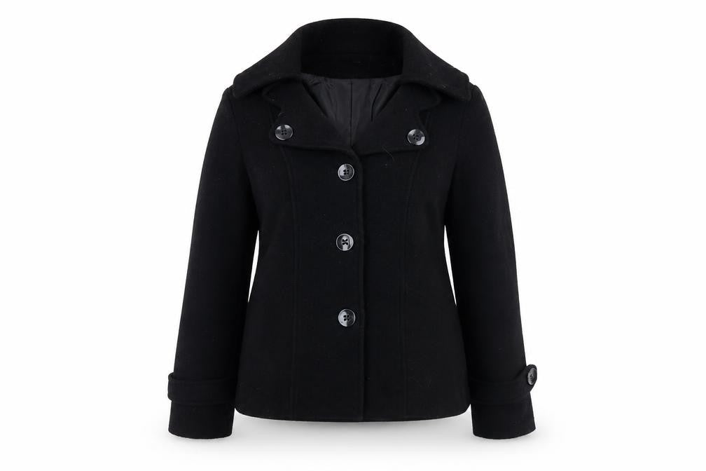 Kuss Collection Women's Black Wool Jacket M