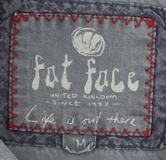 Fat Face Men's Blue Henley Sweatshirt, Size M