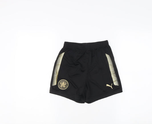 Puma Boys Black Athletic Football Shorts 11-12 Years