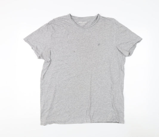 Jack & Jones Men’s Grey XL Crew Neck T-Shirt