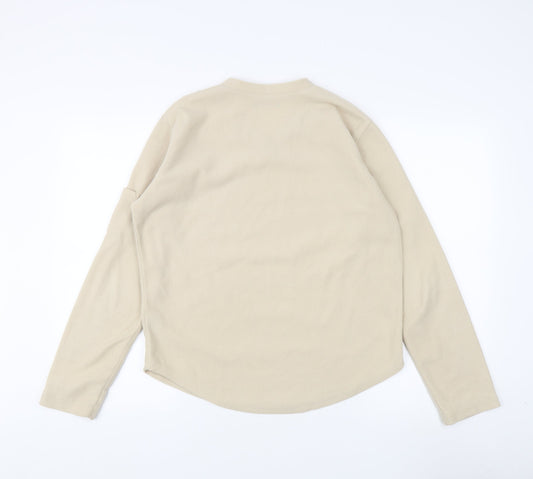 TOG 24 Women’s Beige V-Neck Fleece Sweatshirt Size L