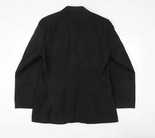 Revira Men's Black Regular Fit Blazer, Size 40