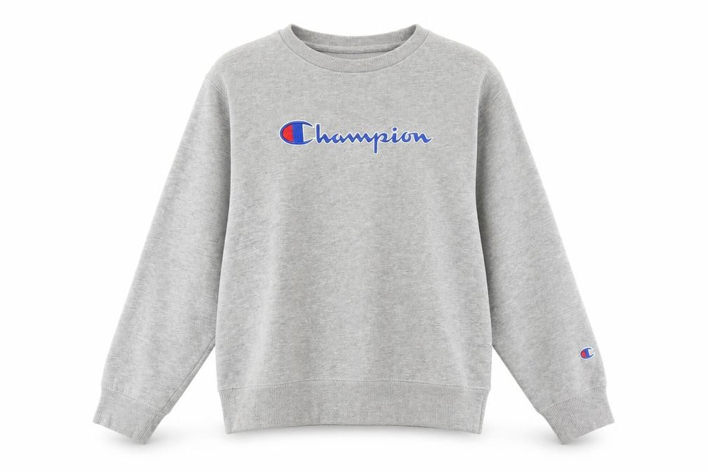 Unisex Adults UK L Regular Champion Grey Pullover Sweatshirt