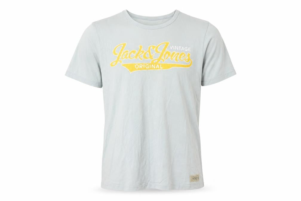 Mens UK Size L JACK & JONES Blue  Cotton T-Shirt