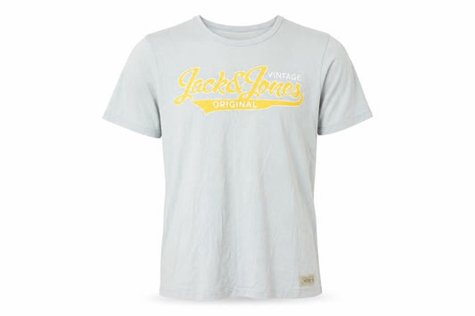 Mens UK Size L JACK & JONES Blue  Cotton T-Shirt