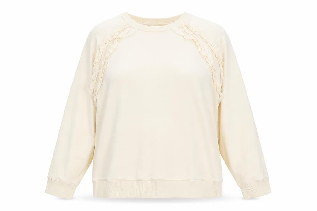 Unisex Adults UK XL Regular Banana Republic Beige Pullover Sweatshirt