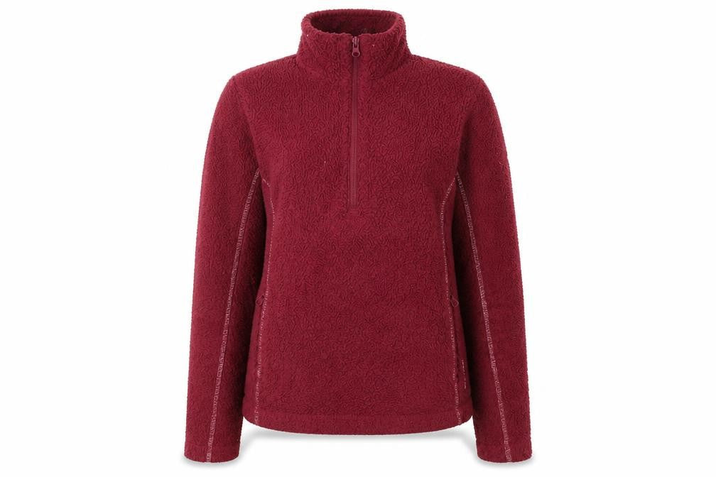Womens UK 10 Regular Craghoppers Red Henley Sweatshirt