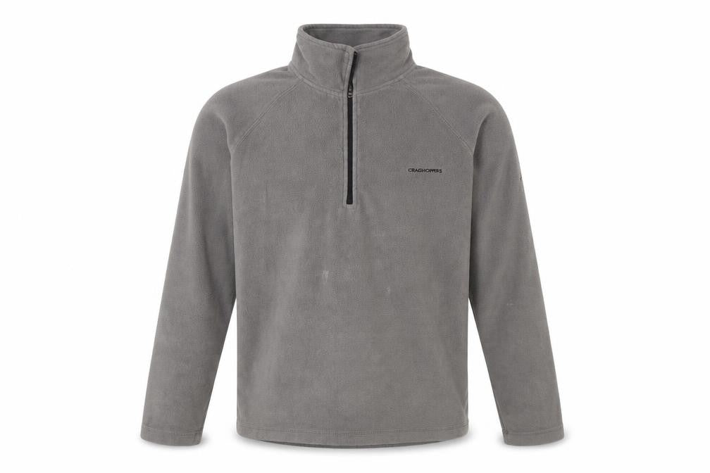 Mens UK S Regular Craghoppers Grey 1/4 Zip Sweatshirt