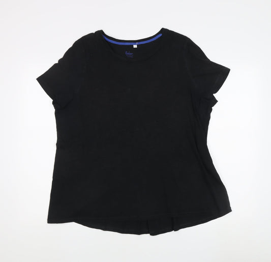 Boden Women's Black Crew Neck T-Shirt XL
