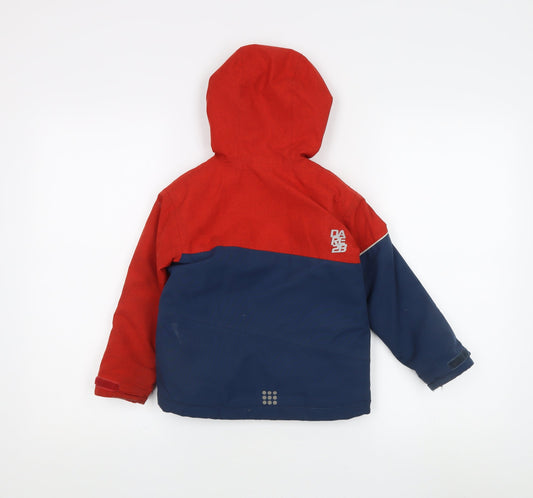 Dare 2b Boys Red Blue Puffer Jacket 3-4 Years Hooded Winter