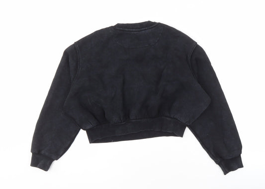 Marks and Spencer Girls Black Pullover Sweatshirt 9-10 University