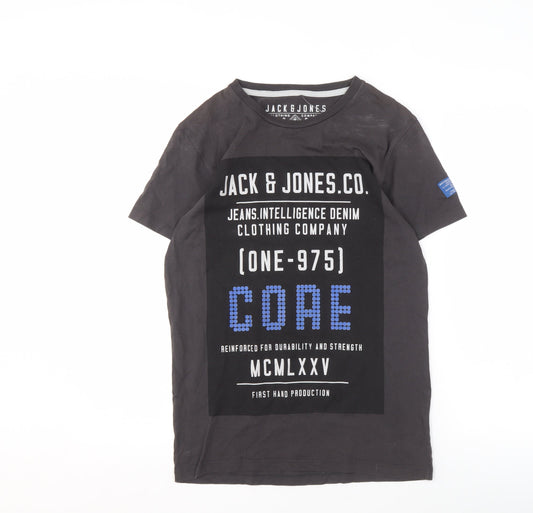 Jack & Jones Men's Black Graphic T-Shirt S