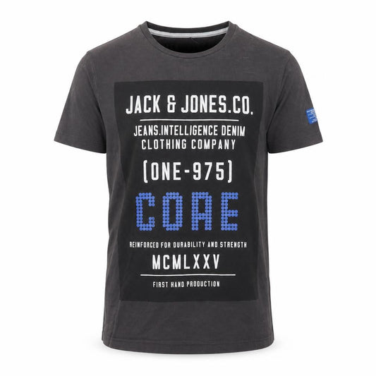 Mens UK Size S JACK & JONES Black  Cotton T-Shirt