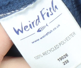Weird Fish Women's Blue Pullover Sweatshirt, Size 10