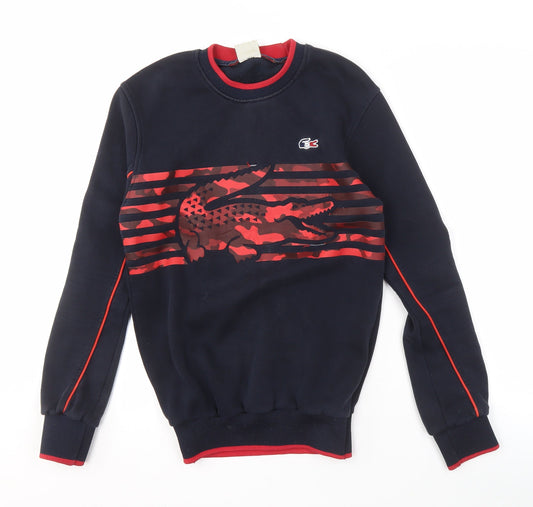 Lacoste Men's Black M Graphic Print Pullover Sweatshirt