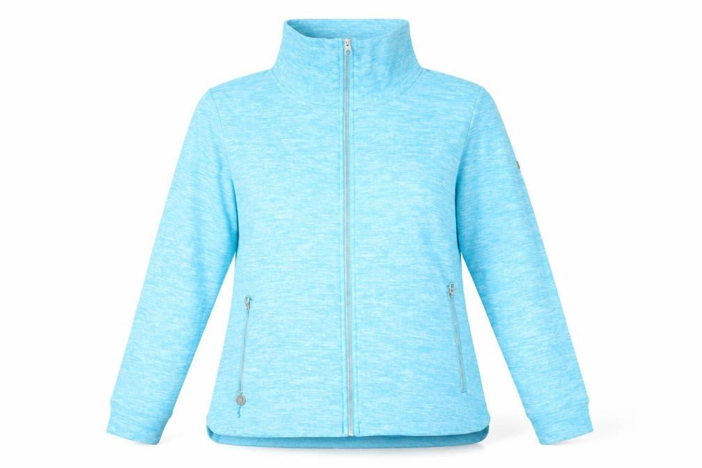 Front view of Regatta Women's Blue Basic Jacket, size 20
