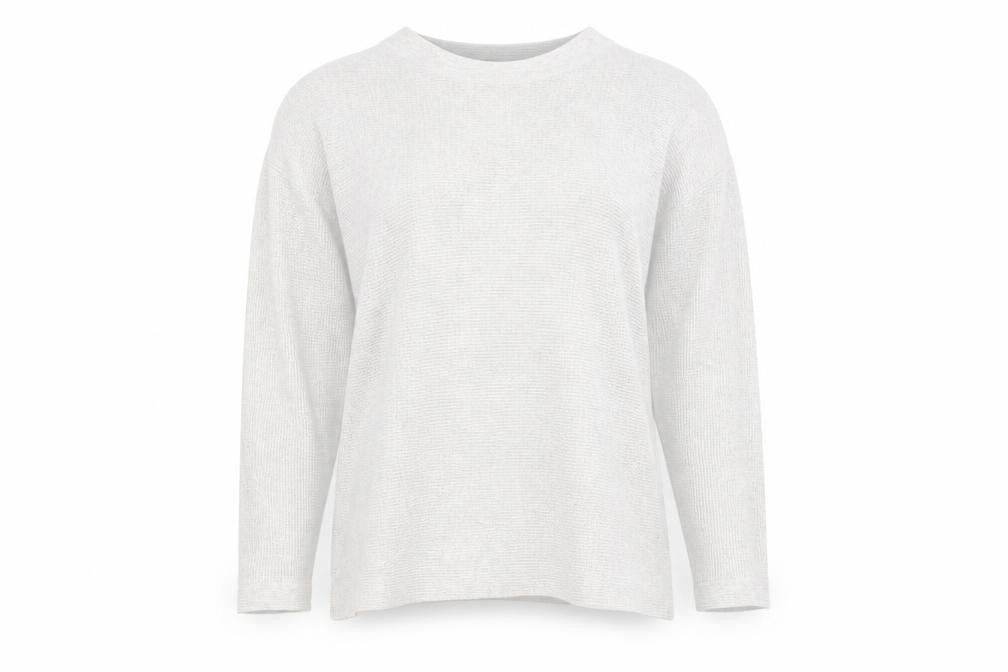 Womens UK 8  White Stuff Ivory Pullover Waffle-Knit