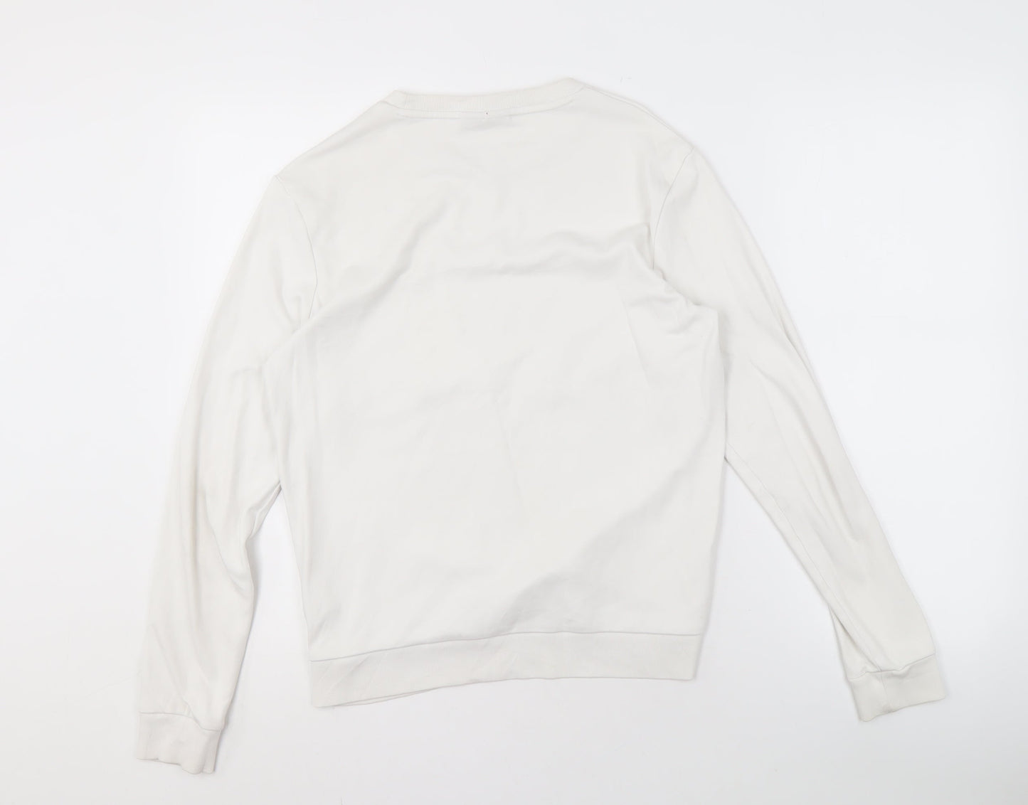Hugo Boss Men's White Graphic Print Sweatshirt XS