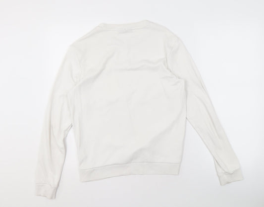 Hugo Boss Men's White Graphic Print Sweatshirt XS